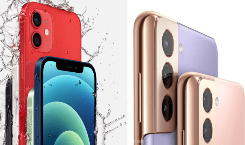 Apple iPhone 12 versus Samsung Galaxy S21